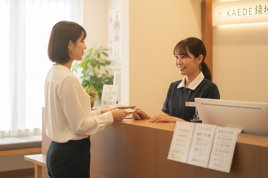 カウンセリングで全身のバランスを確認します